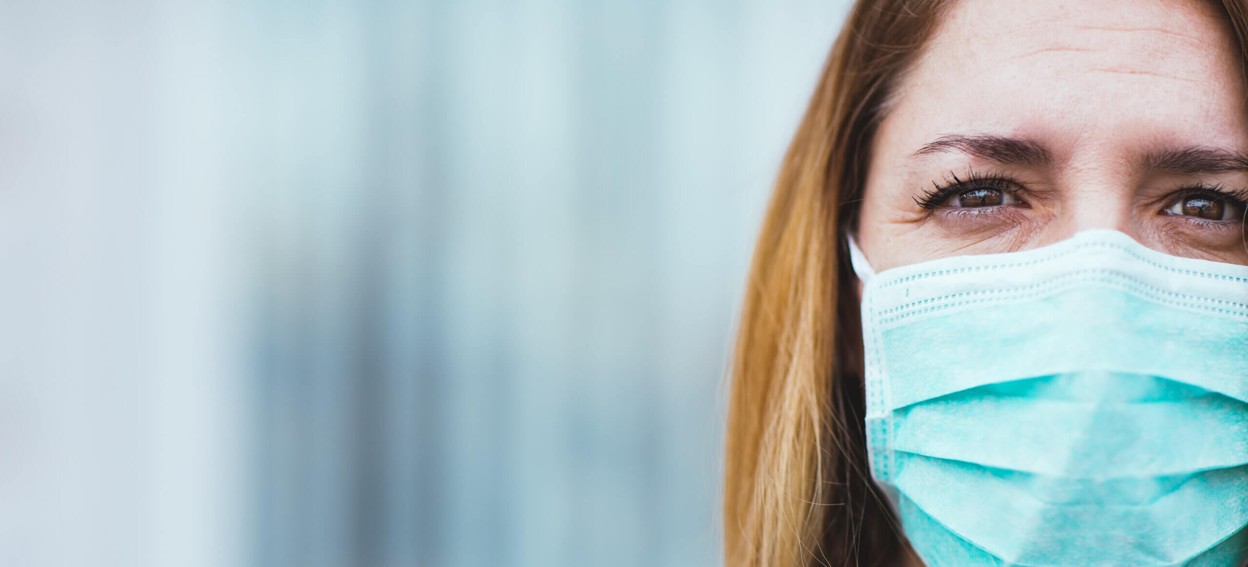 Portrait Of Woman With Face Mask