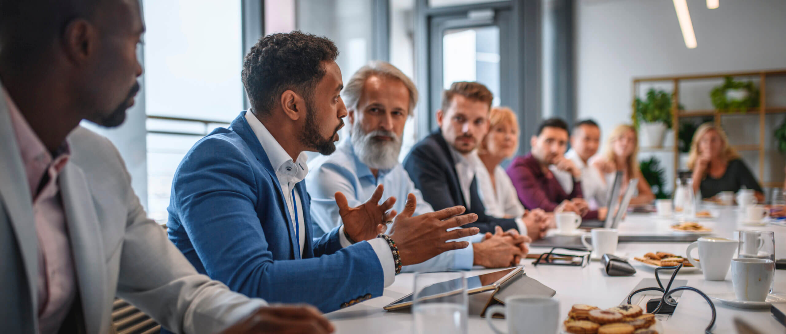 group of collaborating professionals