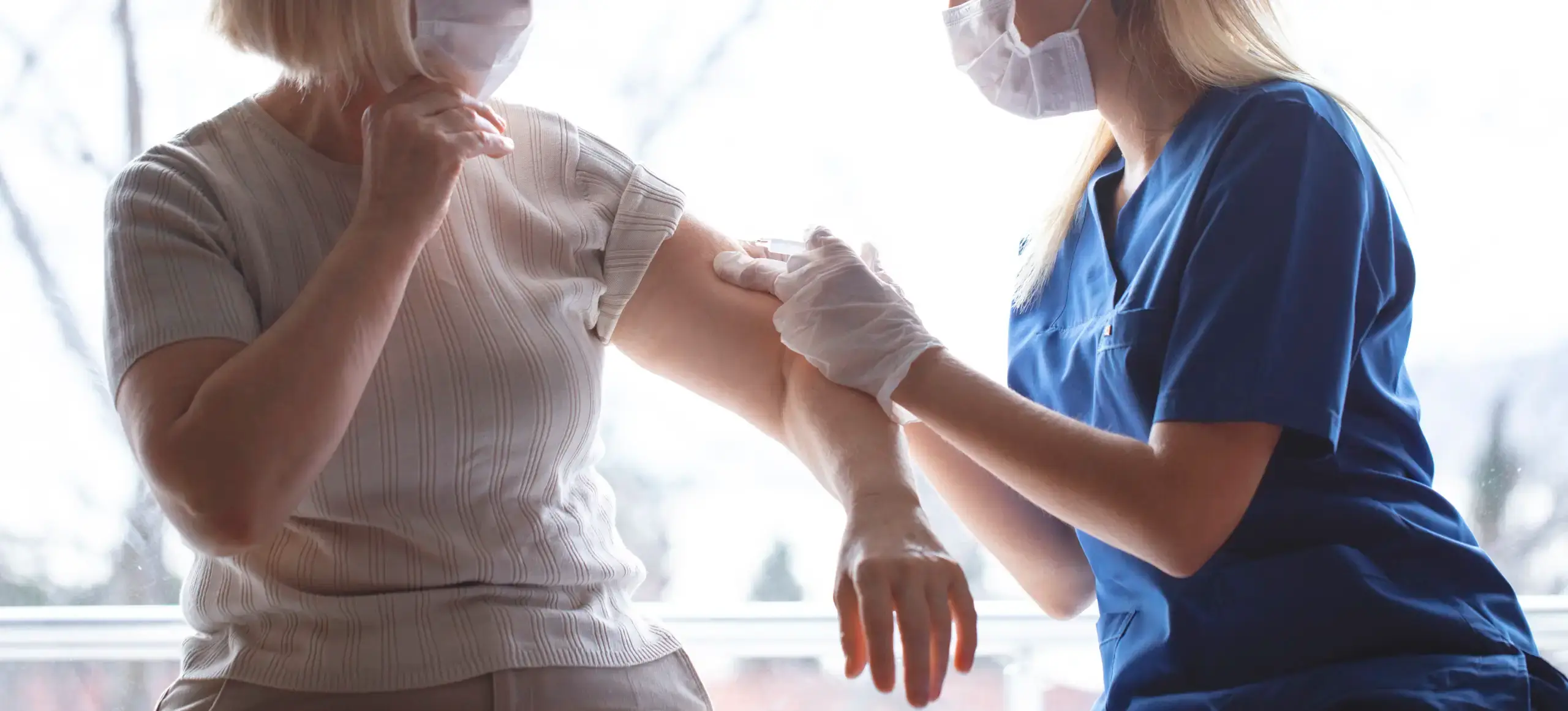 older adult receiving RSV vaccine