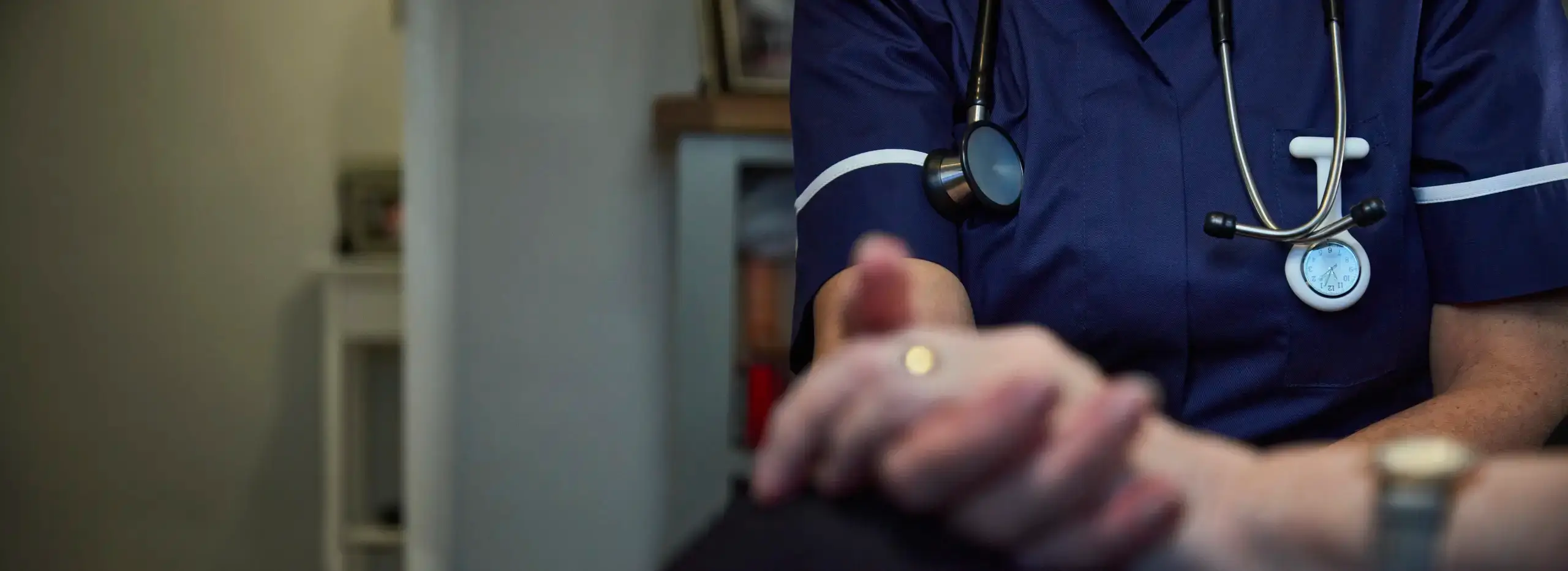 nurse comforting patient