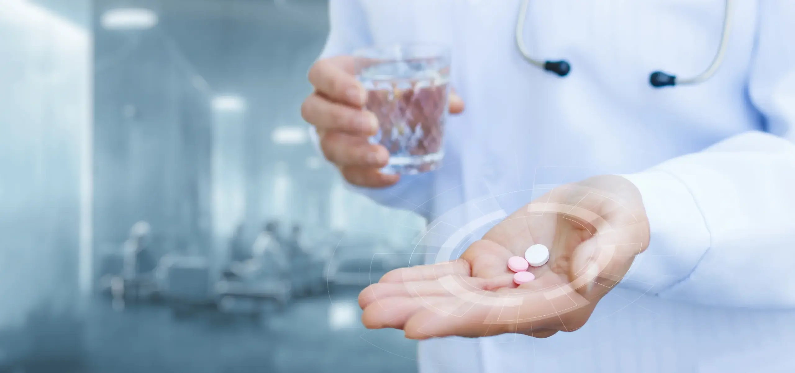 doctor holding medicines