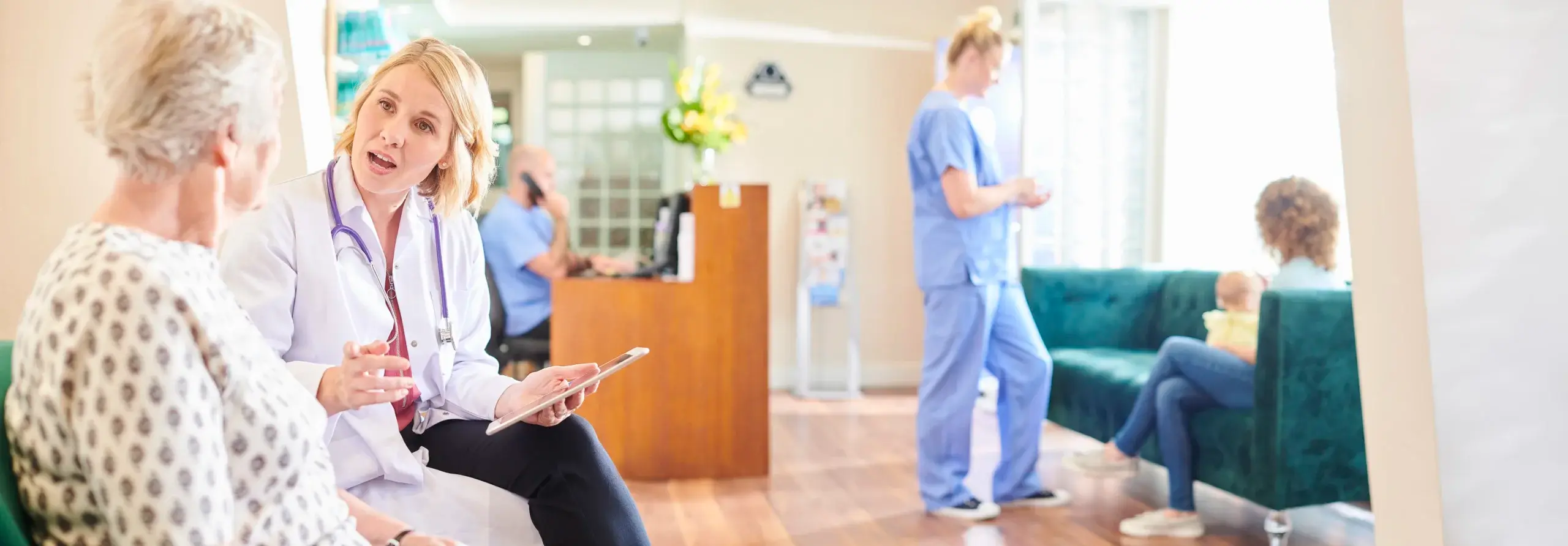 doctor supporting geriatric medicine