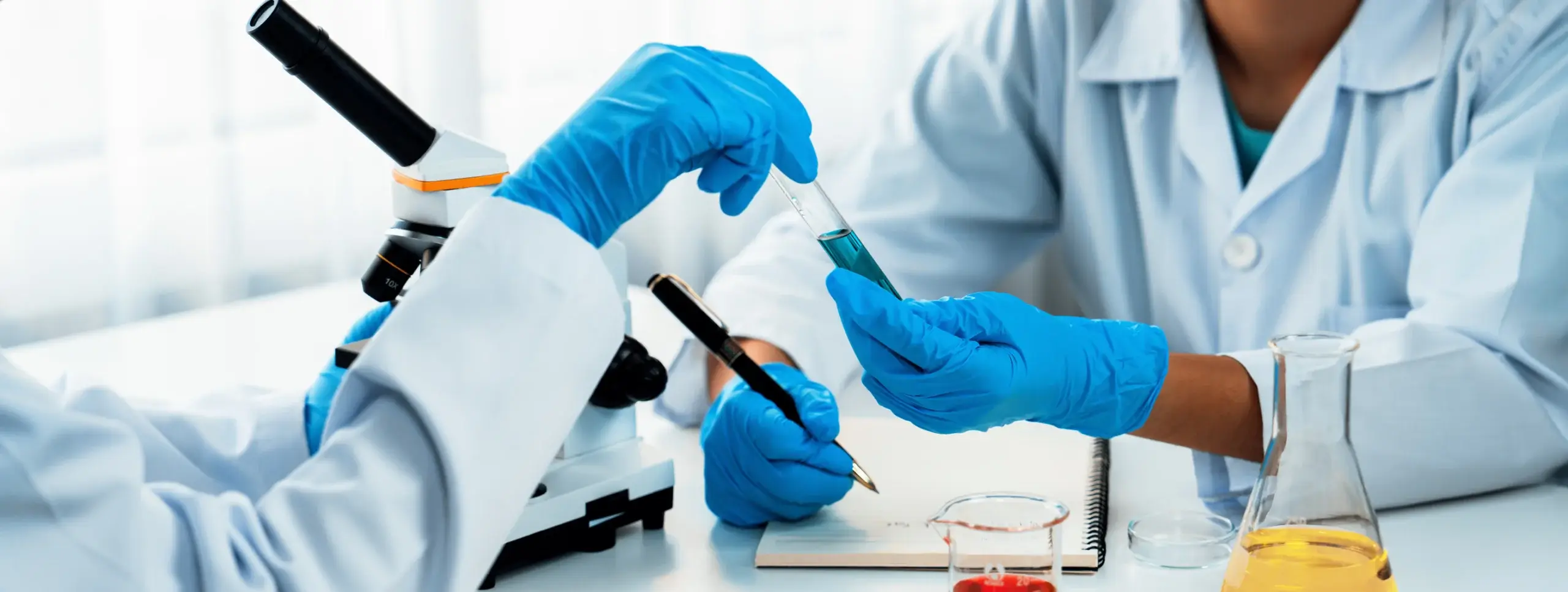 laboratory specialist completing medical research