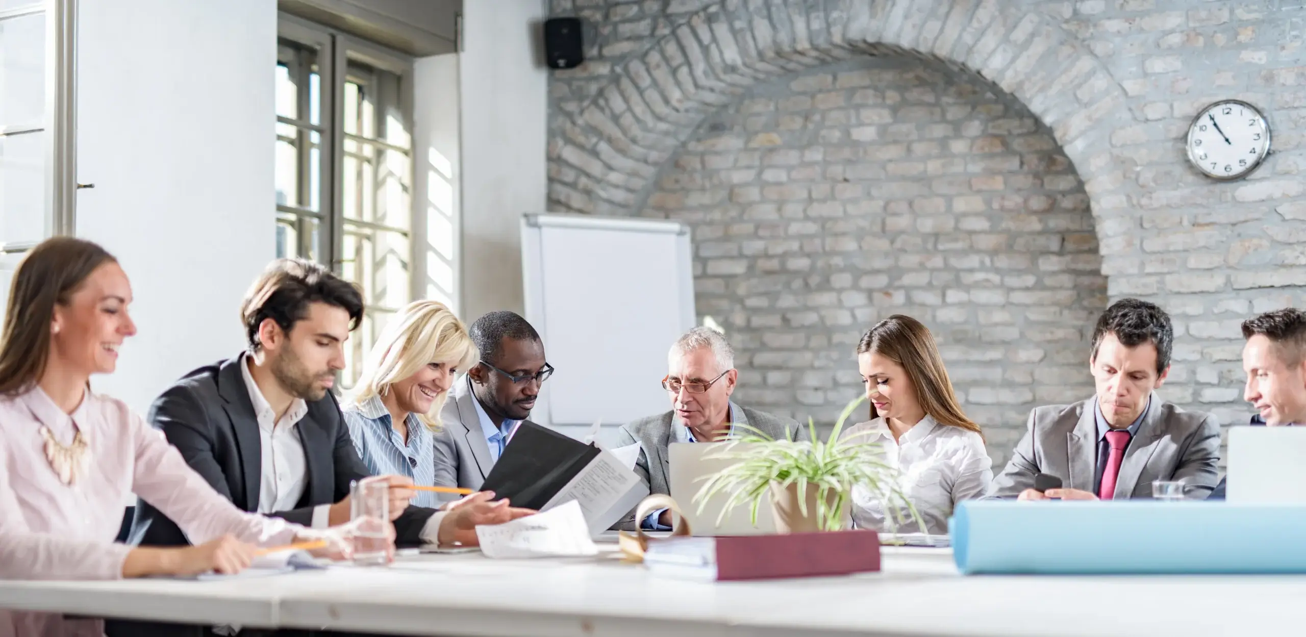 innovative professionals in a group meeting