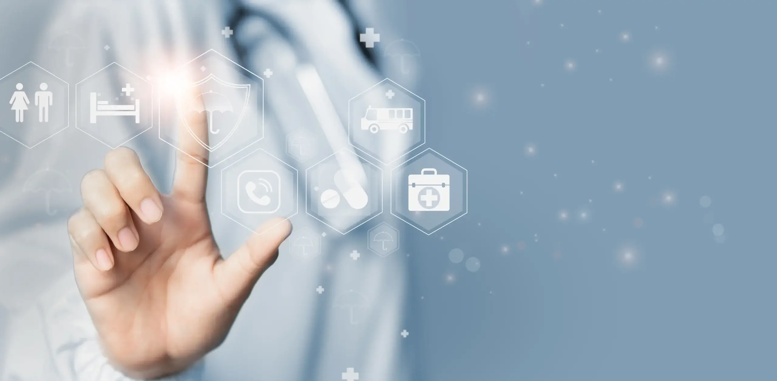 concept photo medical professional and AI