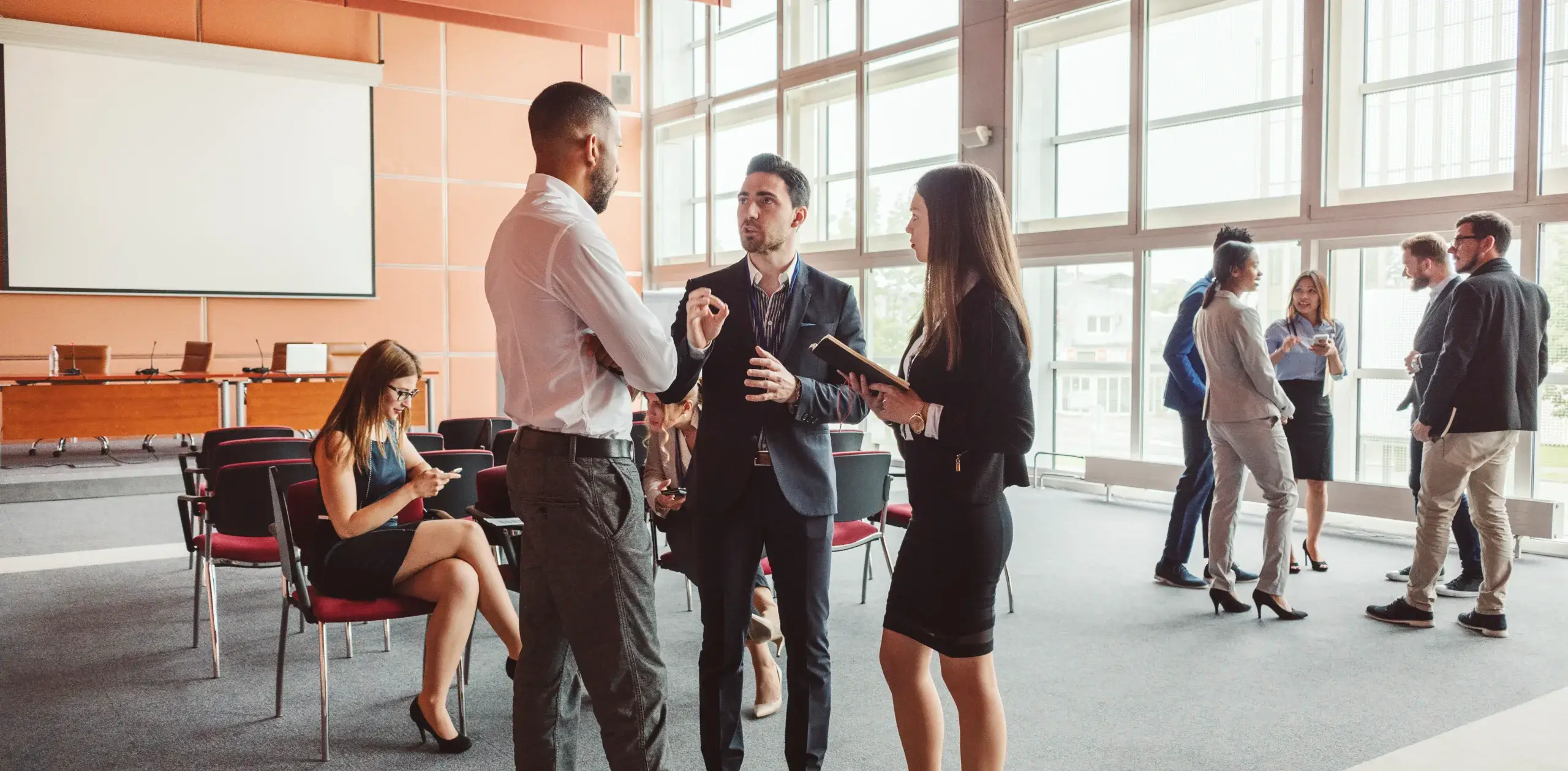 group of business people in conference room