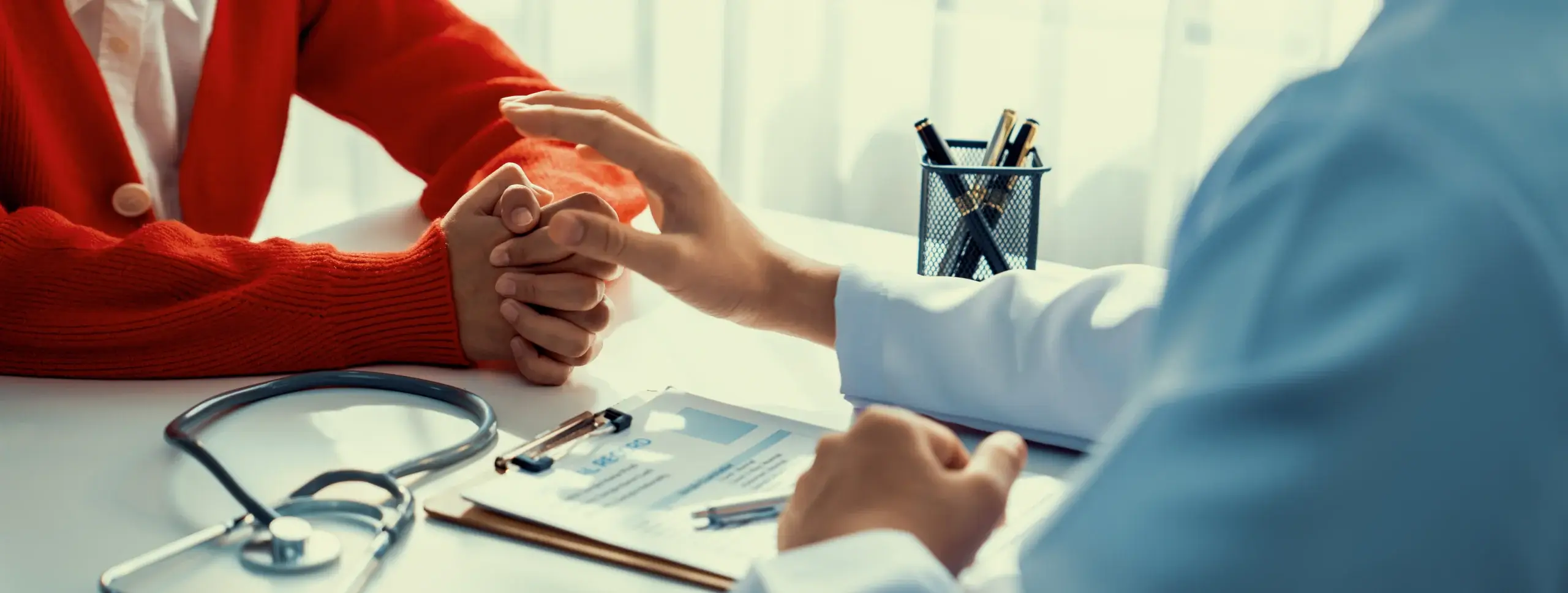 doctor comforting patient